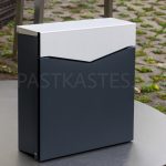 Smilšu antracīta krāsas ar nerūsējoša tērauda vāciņu - āra pastkastīte mājai LB51 NPD